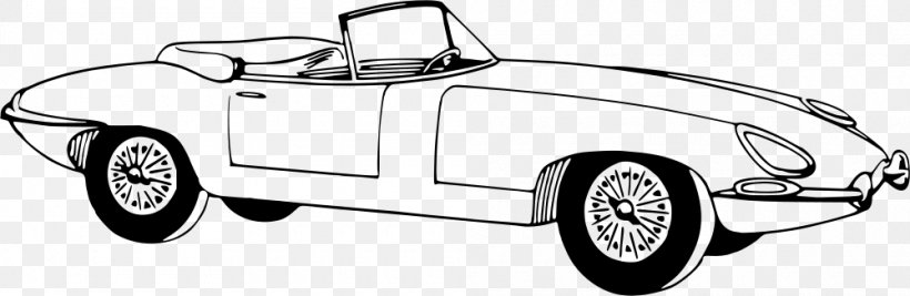 Sports Car Classic Car Clip Art, PNG, 1000x326px, Car, Auto Racing, Automotive Design, Automotive Exterior, Black And White Download Free