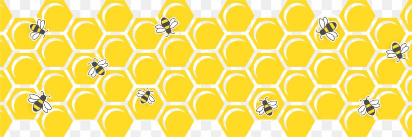 Honeycomb Honey Bee Hexagon, PNG, 1500x501px, Honeycomb, Bee, Black, Designer, Hexagon Download Free