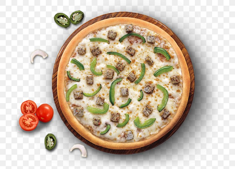 Pizza Vegetarian Cuisine Italian Cuisine Barbecue Chicken Veggie Burger, PNG, 726x590px, Pizza, Barbecue Chicken, Chicken Meat, Cuisine, Dish Download Free