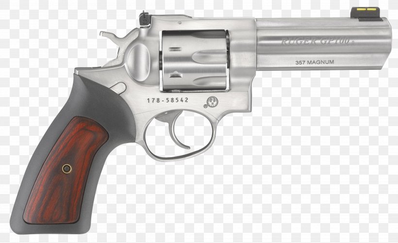 Ruger GP100 .357 Magnum Revolver Sturm, Ruger & Co. Firearm, PNG, 4809x2941px, Watercolor, Cartoon, Flower, Frame, Heart Download Free