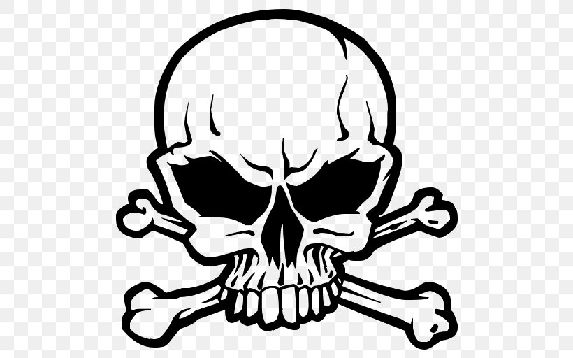 Skull And Bones Skull And Crossbones Human Skull Symbolism, PNG, 512x512px, Skull And Bones, Artwork, Black, Black And White, Bone Download Free