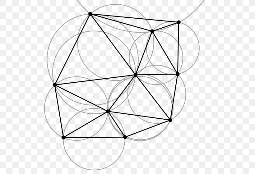 Constrained Delaunay Triangulation Voronoi Diagram Computational Geometry, PNG, 560x560px, Delaunay Triangulation, Algorithm, Area, Black, Black And White Download Free