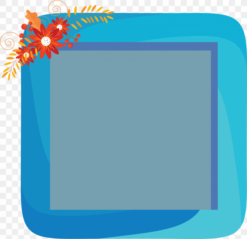 Flower Photo Frame Flower Frame Photo Frame, PNG, 3000x2903px, Flower Photo Frame, Blue, Cobalt Blue, Electric Blue, Electricity Download Free