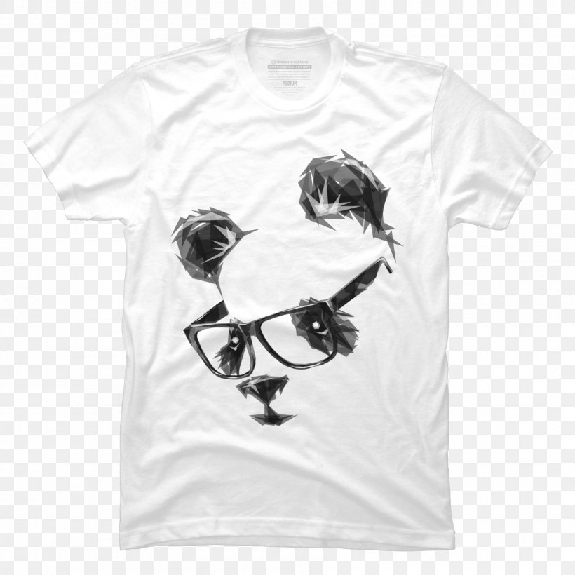 T-shirt Giant Panda Hoodie, PNG, 1800x1800px, Tshirt, Active Shirt, Black, Black And White, Brand Download Free