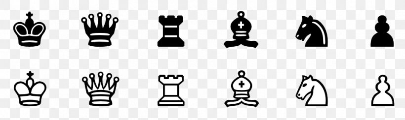 Chess Piece White And Black In Chess Queen Clip Art, PNG, 964x288px, Chess, Black And White, Board Game, Brand, Chess Annotation Symbols Download Free