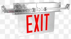 Exit Lights - Exit Sign Light-emitting Diode Lighting Light Fixture PNG