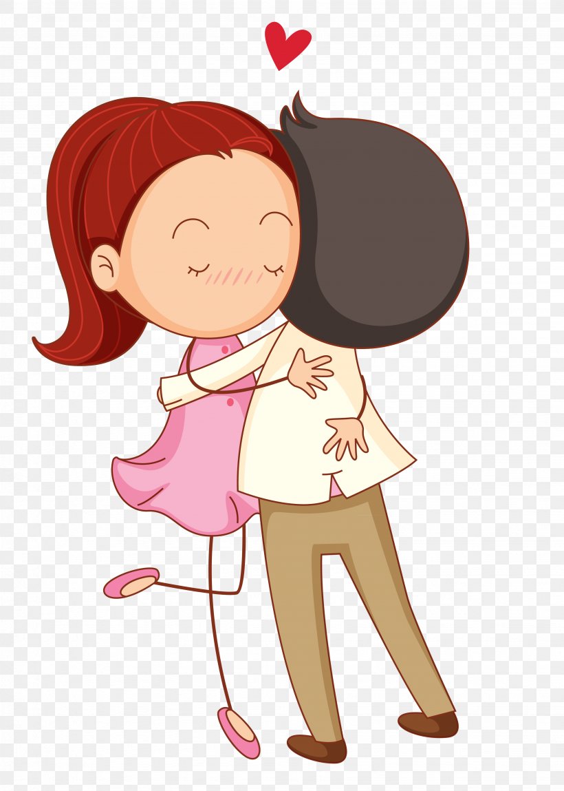 Love Cartoon Romance Hug, PNG, 3286x4607px, Watercolor, Cartoon, Flower, Frame, Heart Download Free