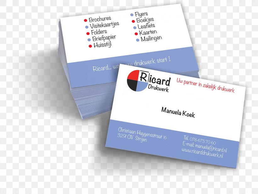 Paper Ricard Drukwerk Visiting Card Printed Matter Printer, PNG, 1269x958px, Paper, Adad, Brand, Business Card, Business Cards Download Free