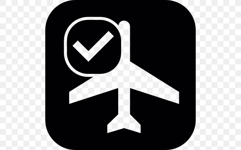 Airplane Concorde Symbol Aircraft, PNG, 512x512px, Airplane, Aircraft, Area, Black And White, Brand Download Free