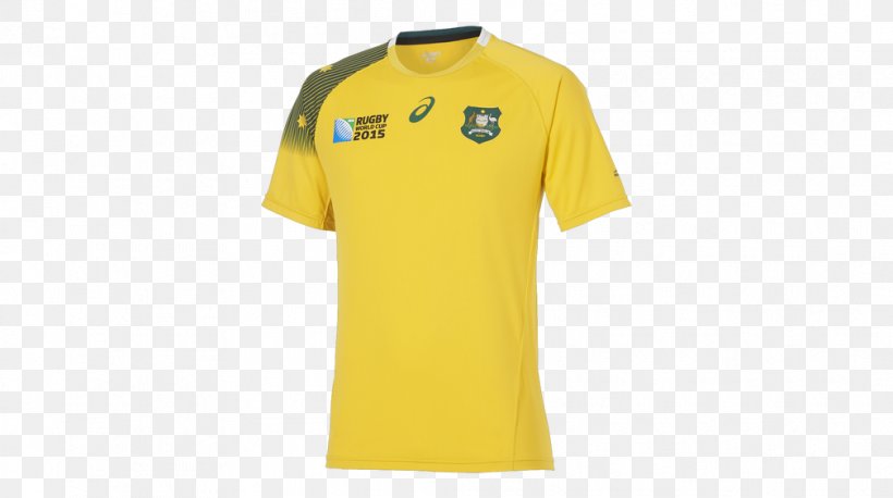 Australia National Rugby Union Team 2018 World Cup T-shirt Sport, PNG, 1008x564px, 2018 World Cup, Australia National Rugby Union Team, Active Shirt, Asics, Brand Download Free