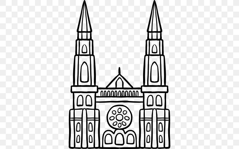 Chartres Cathedral Church, PNG, 512x512px, Chartres Cathedral, Arch, Area, Basilica, Black And White Download Free