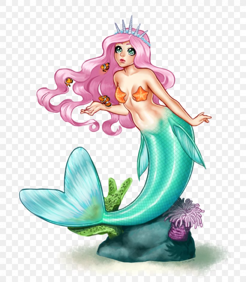 Mermaid Drawing Kavaii Art Siren, PNG, 864x991px, Watercolor, Cartoon, Flower, Frame, Heart Download Free
