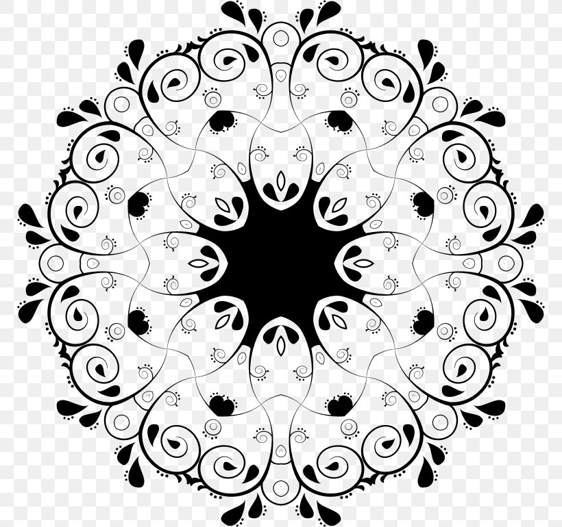 Paisley Pattern, PNG, 770x770px, Paisley, Black, Black And White, Flora, Floral Design Download Free