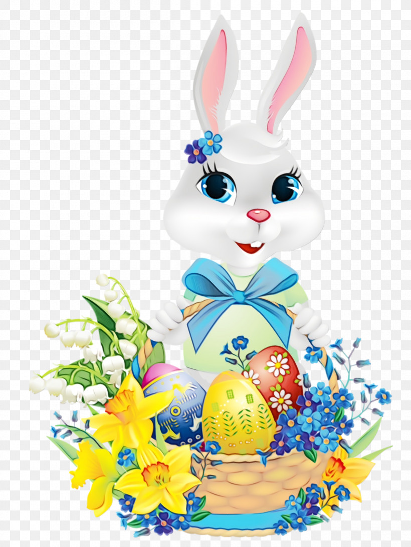 Easter Bunny, PNG, 1200x1600px, Cute Easter Basket With Eggs, Basket, Easter, Easter Bunny, Easter Egg Download Free