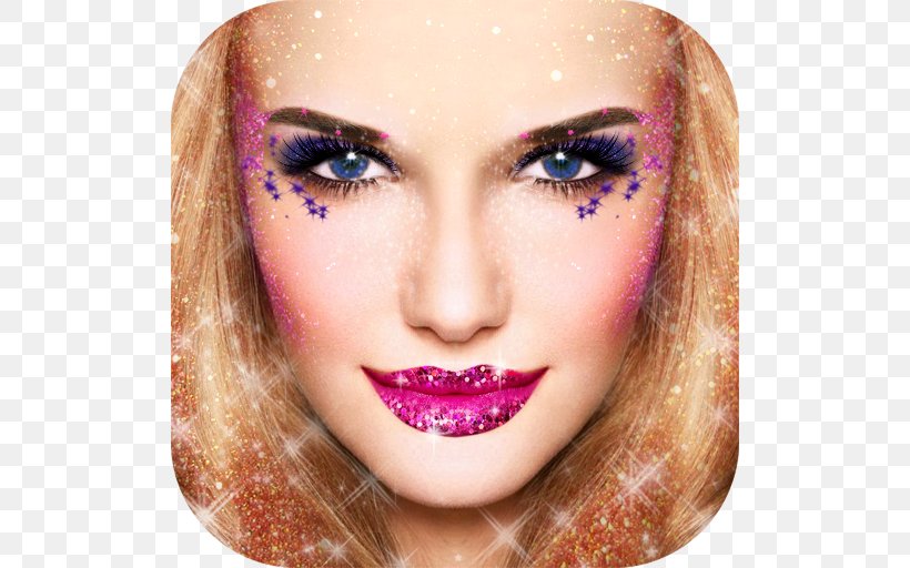 Eyelash Extensions Glitter Cosmetics Face Makeover, PNG, 512x512px, Eyelash Extensions, Beauty, Cheek, Chin, Close Up Download Free