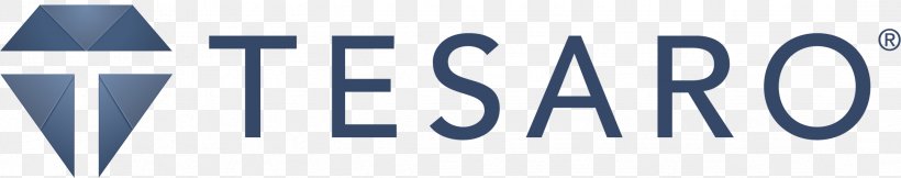 Logo Tesaro NASDAQ:TSRO Niraparib Brand, PNG, 2159x429px, Logo, Blue, Brand, Business, Cancer Download Free