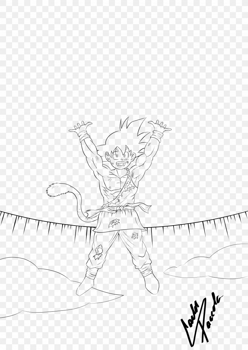 Goku Genkidama Line Art Drawing Sketch, PNG, 4961x7016px, Watercolor, Cartoon, Flower, Frame, Heart Download Free