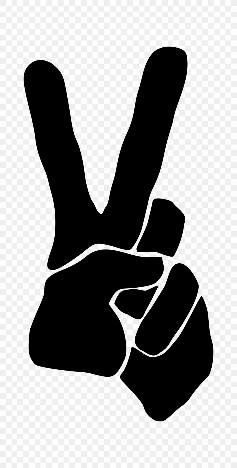 Peace Symbols V Sign Silhouette Clip Art, PNG, 1215x2400px, Peace Symbols, Black, Black And White, Doves As Symbols, Drawing Download Free