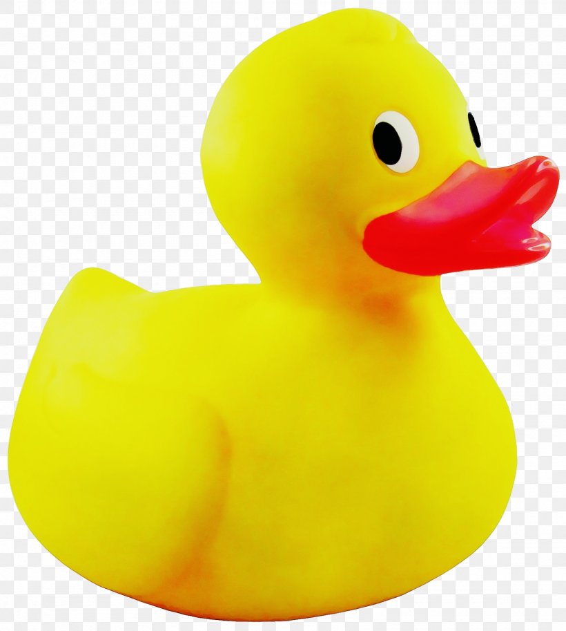 Rubber Ducky Bath Toy Duck Toy Yellow, PNG, 1590x1772px, Watercolor, Bath Toy, Beak, Bird, Duck Download Free