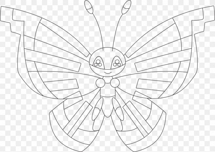 Pokémon X And Y Line Art DeviantArt Drawing, PNG, 1024x728px, Line Art, Artwork, Black And White, Butterfly, Character Download Free
