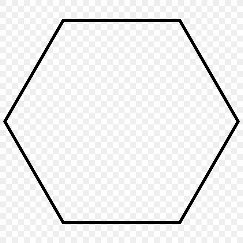 Hexagon Regular Polygon Two-dimensional Space Clip Art, PNG, 1200x1200px, Hexagon, Area, Black, Black And White, Color Download Free