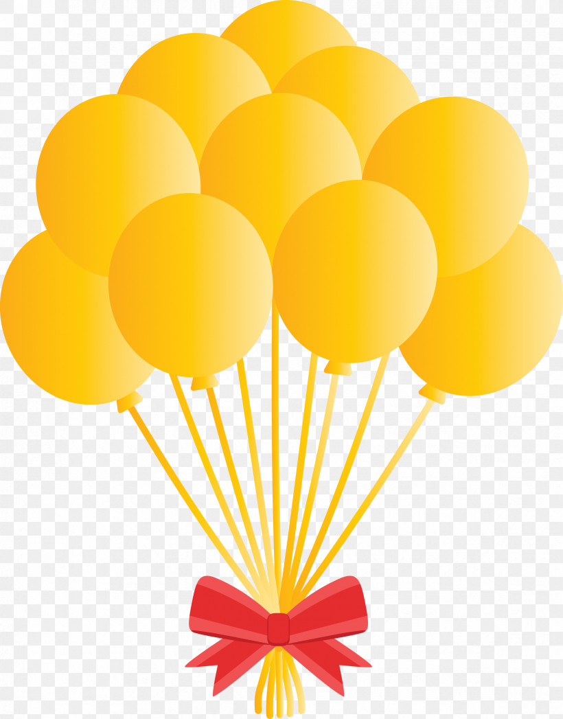 Balloon, PNG, 2349x3000px, Balloon, Yellow Download Free