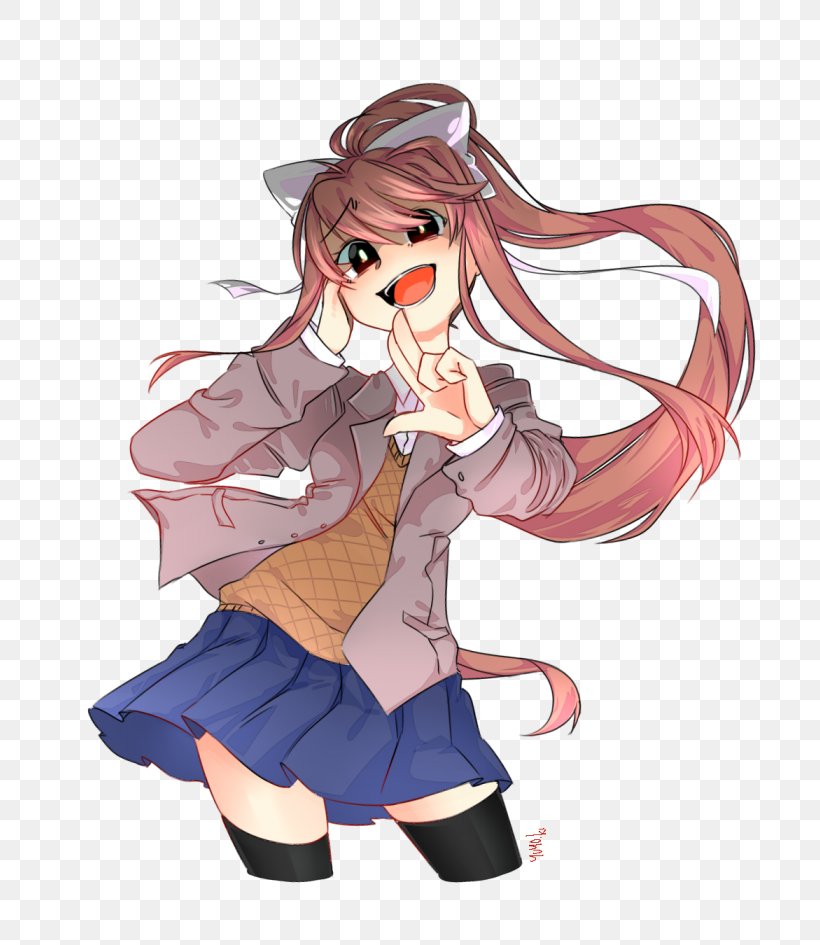 Doki Doki Literature Club Fan Art Video Game Drawing Png 700x945px Watercolor Cartoon Flower Frame Heart