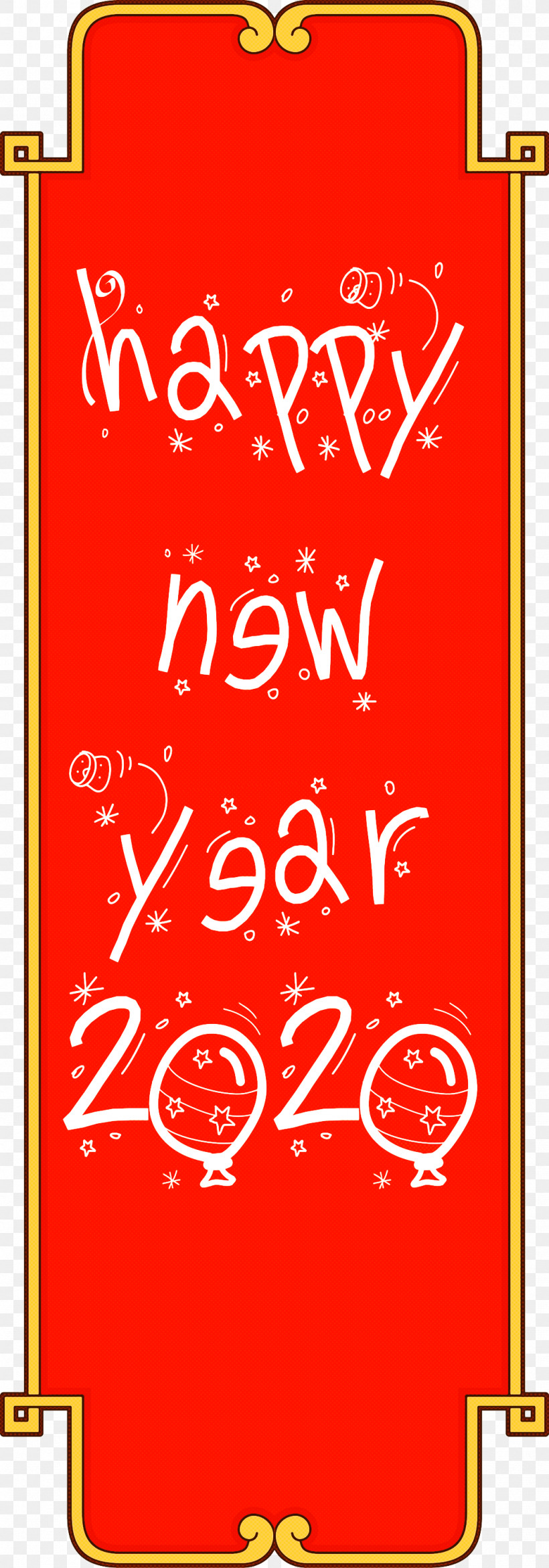 Happy New Year 2020 New Years 2020 2020, PNG, 1051x3000px, 2020, Happy New Year 2020, Calligraphy, New Years 2020, Poster Download Free