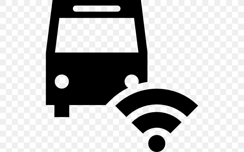 Bus Wi-Fi Wireless, PNG, 512x512px, Bus, Area, Black, Black And White, Brand Download Free