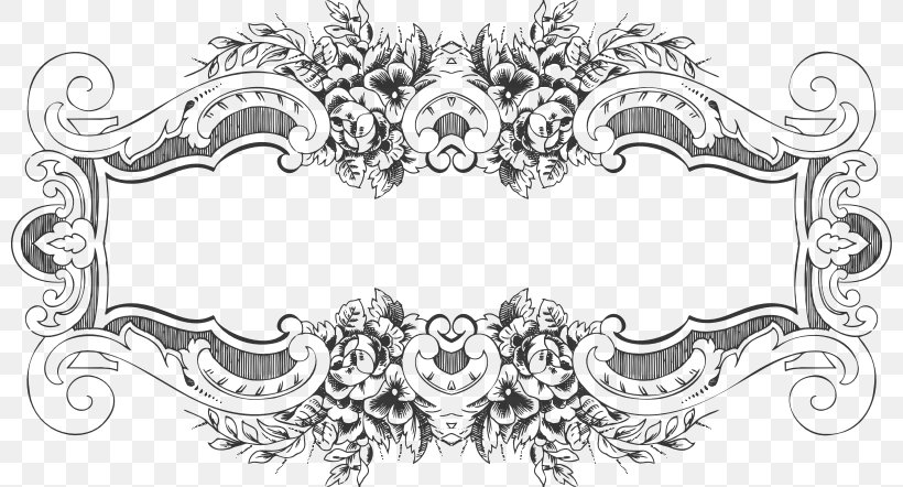 Picture Frames Clip Art, PNG, 800x442px, Picture Frames, Area, Artwork, Black And White, Decorative Arts Download Free