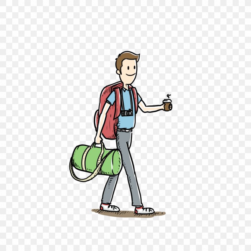 Backpacking Travel Tourism Package Tour Doodle, PNG, 919x919px, Backpacking, Art, Backpack, Boy, Cartoon Download Free