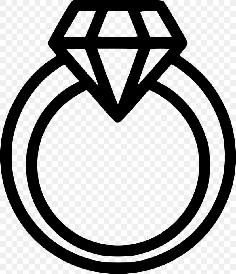 Clip Art Ring Diamond, PNG, 842x980px, Ring, Area, Black And White ...
