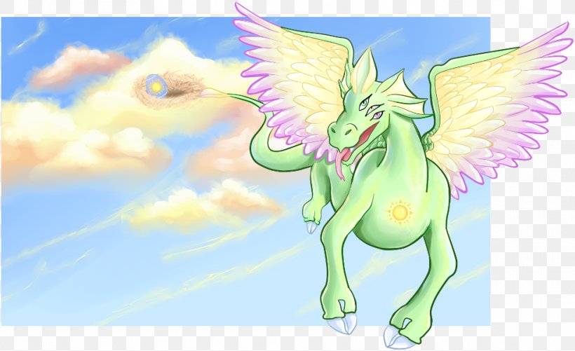 Horse Fairy Cartoon Dragon, PNG, 982x600px, Horse, Cartoon, Dragon, Fairy, Fictional Character Download Free