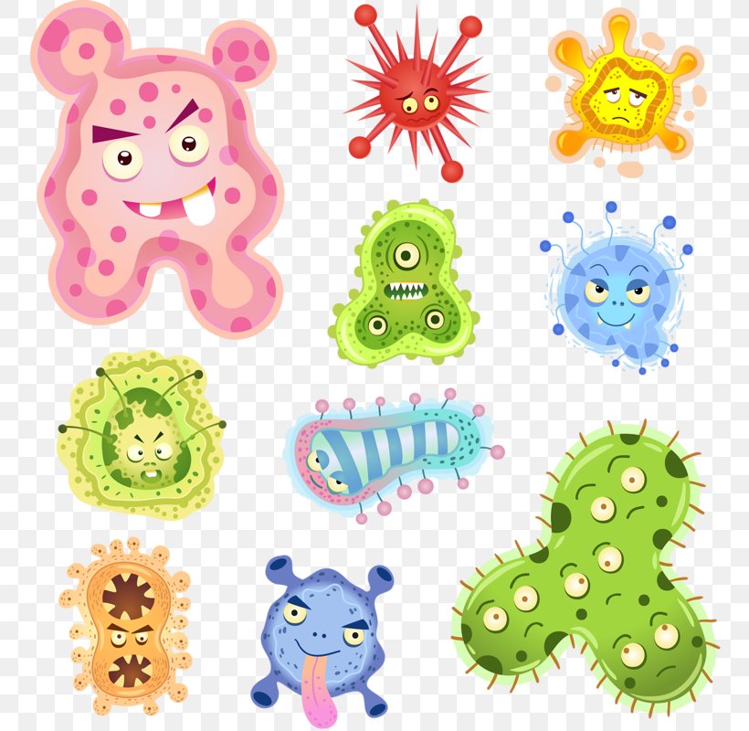 Bacteria Microorganism Virus Infection, PNG, 759x800px, Bacteria, Baby Toys, Cartoon, Clip Art, Germ Theory Of Disease Download Free