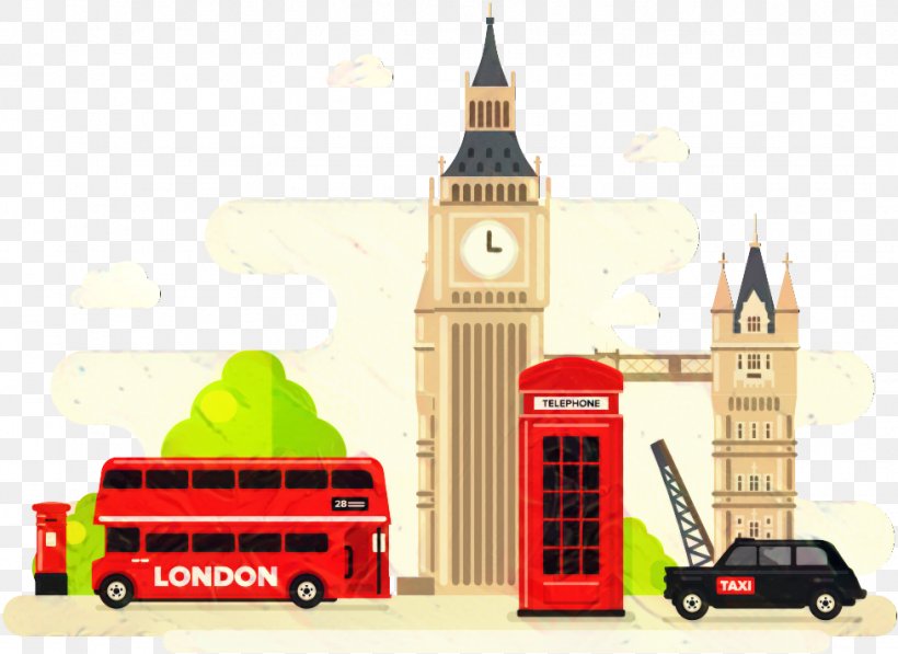 Big Ben Palace Of Westminster Coca-Cola London Eye Illustration Vector Graphics, PNG, 977x712px, Big Ben, Animation, Architecture, Building, Bus Download Free
