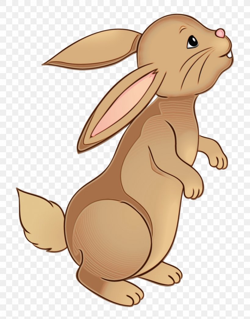 Cartoon Rabbit Hare Rabbits And Hares Brown, PNG, 1001x1280px, Watercolor, Animal Figure, Animated Cartoon, Animation, Brown Download Free