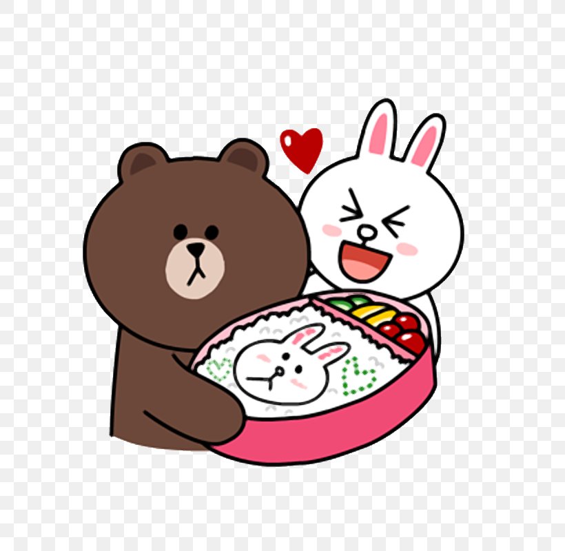 LINE BROWN FARM Line Friends Sticker Angry Line, PNG, 800x800px, Watercolor, Cartoon, Flower, Frame, Heart Download Free