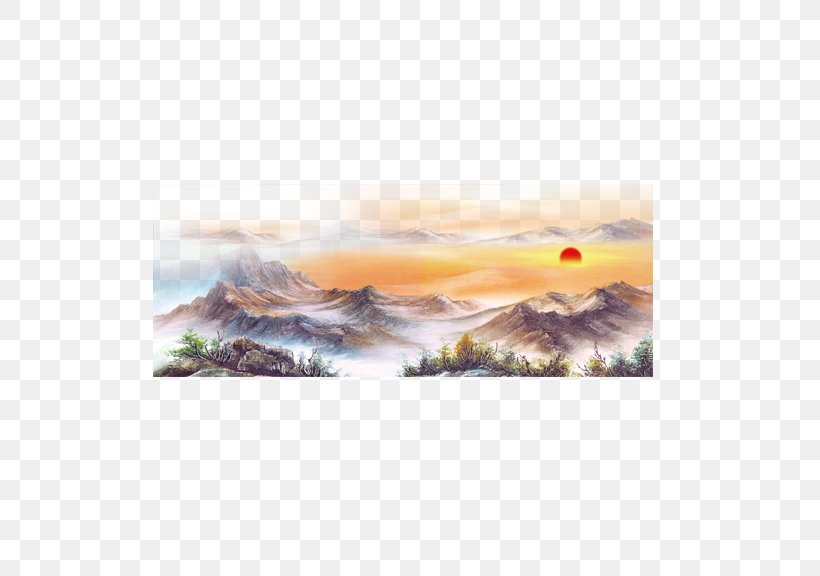 Painting Shan Shui Wall, PNG, 576x576px, Painting, Bedroom, Chinese Painting, Fukei, Grass Download Free