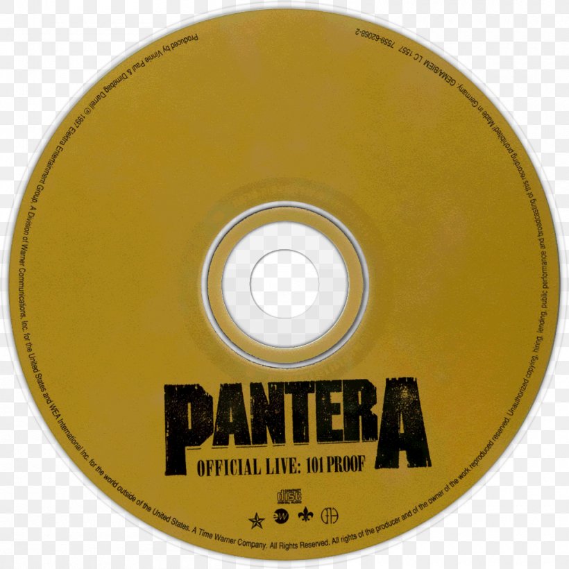 Official Live: 101 Proof Pantera Cowboys From Hell Power Metal Album, PNG, 1000x1000px, Watercolor, Cartoon, Flower, Frame, Heart Download Free