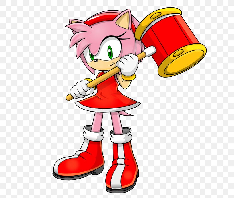 Amy Rose Tails Piko-Piko Hammer Sonic Unleashed, PNG, 660x692px, Amy Rose, Art, Cartoon, Character, Christmas Download Free