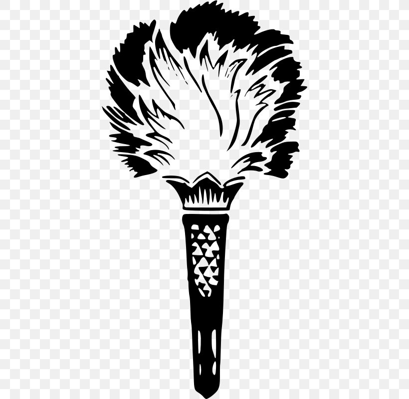 Black And White Silhouette Torch Clip Art, PNG, 412x800px, Black And White, Drawing, Flower, Flowering Plant, Food Download Free