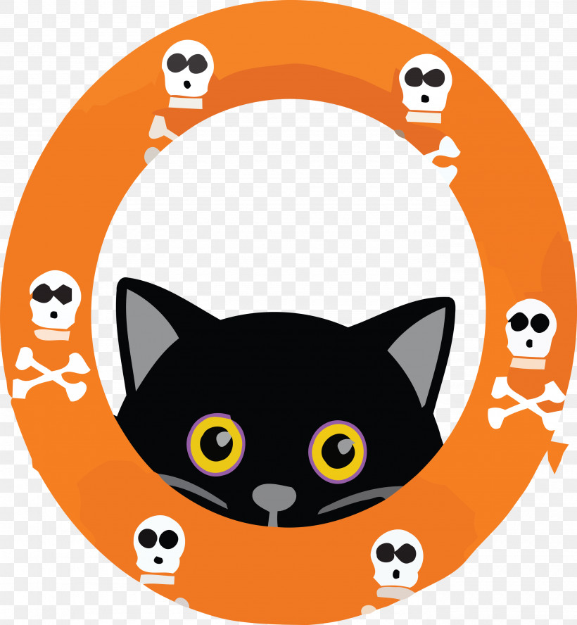 Happy Halloween, PNG, 2770x3000px, Happy Halloween, Cat, Kitten, Line, Snout Download Free
