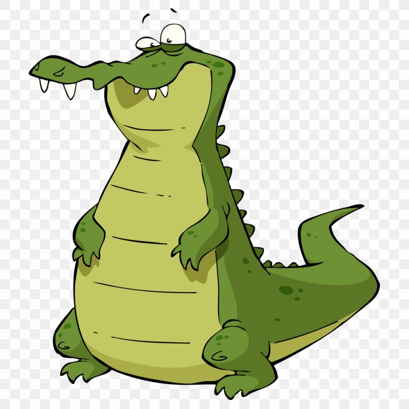Alligator Crocodile Reptile Caiman Clip Art, PNG, 1000x1000px, Alligator, Amphibian, Caiman, Cartoon, Crocodile Download Free