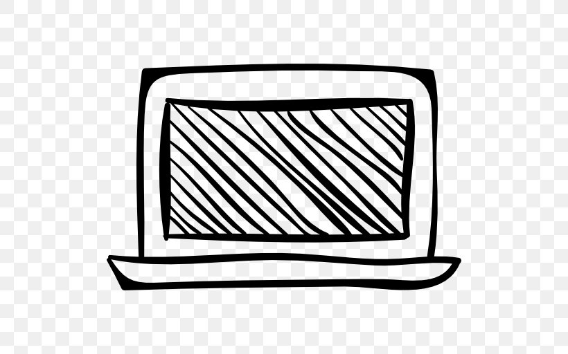 Laptop Download Drawing, PNG, 512x512px, Laptop, Area, Black, Black And White, Brand Download Free