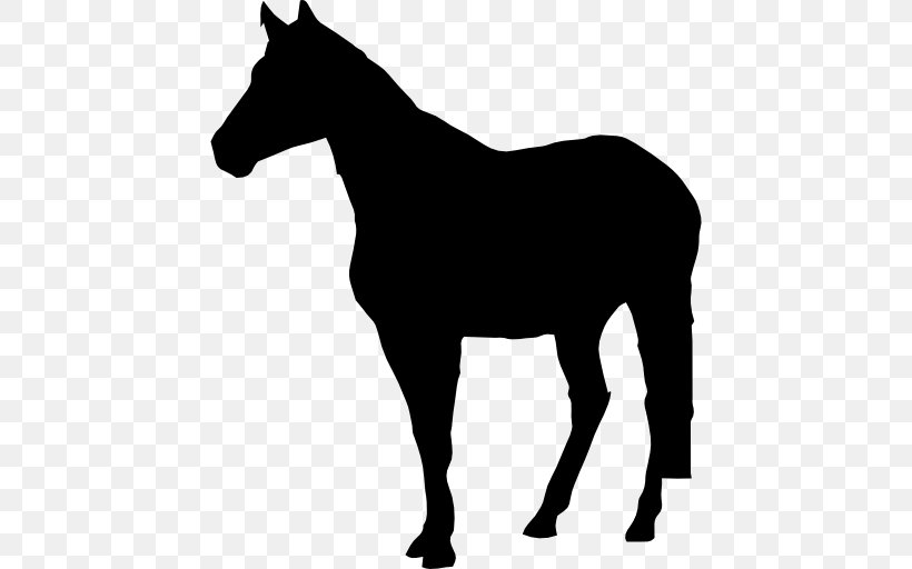 Standing Horse Drawing Clip Art, PNG, 512x512px, Horse, Black, Black And White, Bridle, Collection Download Free