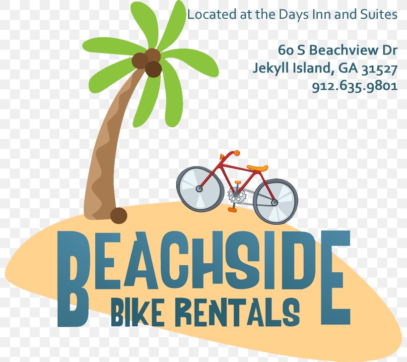 Beachside Bike Rentals Driftwood Beach Renting Days Inn & Suites By Wyndham Jekyll Island, PNG, 800x730px, Bike Rental, Area, Beach, Bicycle, Brand Download Free