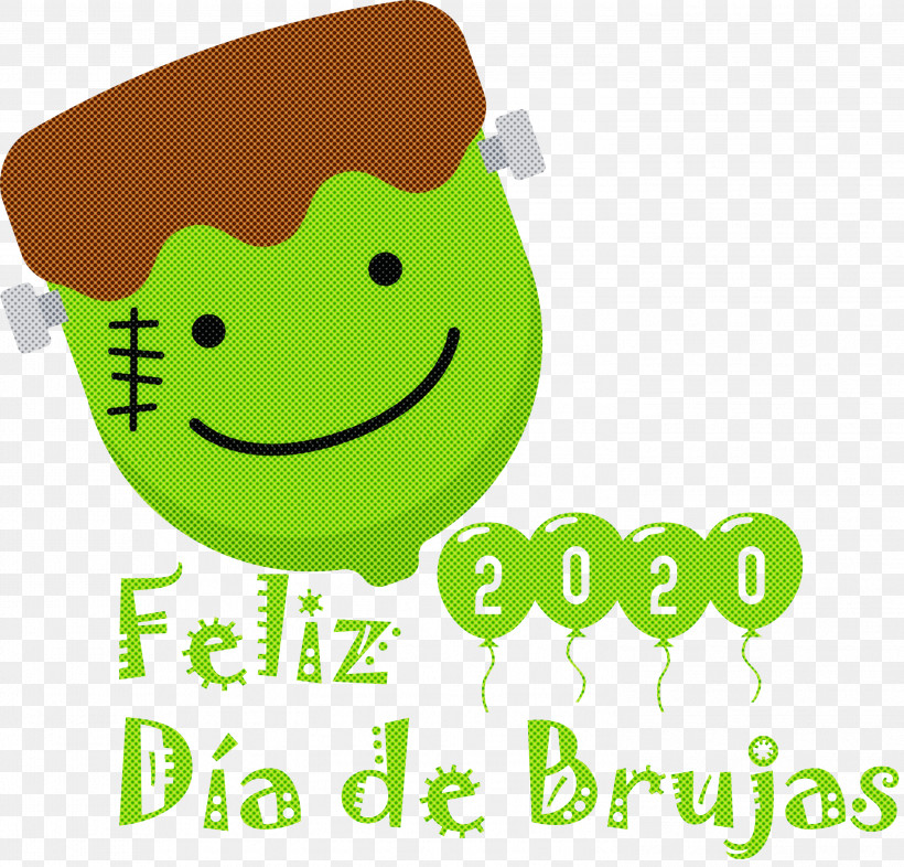 Feliz Día De Brujas Happy Halloween, PNG, 2999x2875px, Feliz D%c3%ada De Brujas, Area, Green, Happy Halloween, Logo Download Free