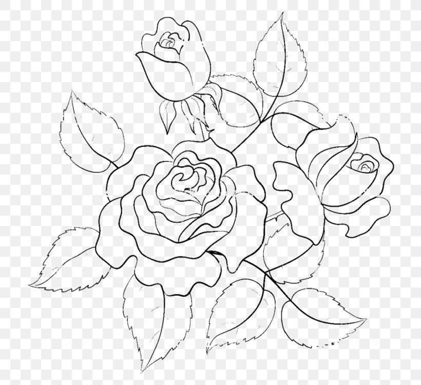 Rose Flower Drawing Illustration, PNG, 750x750px, Rose, Area, Art, Artwork, Black Download Free