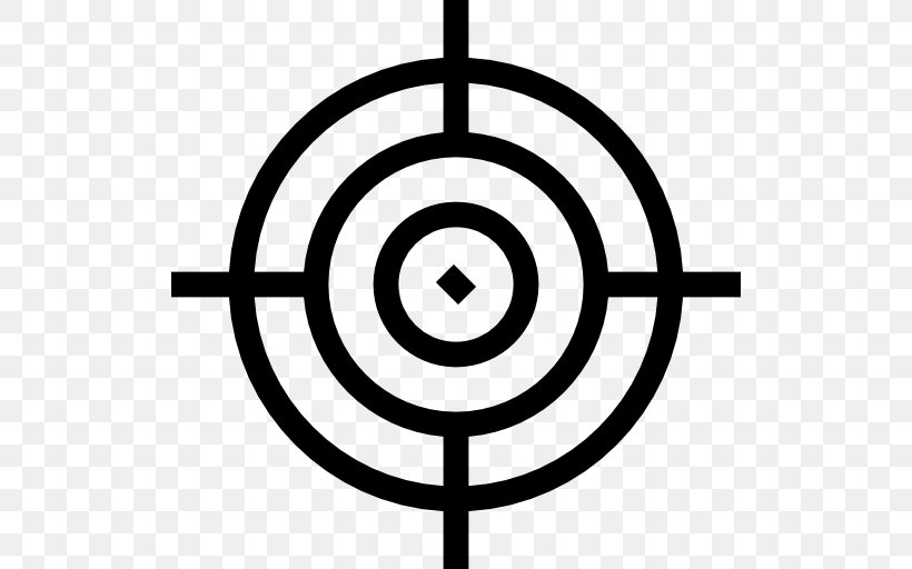 Icon Design, PNG, 512x512px, Icon Design, Area, Black And White, Royaltyfree, Shooting Target Download Free