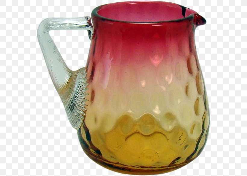 Jug Amberina Cranberry Glass Pitcher, PNG, 584x584px, Jug, Amberina, Antique, Bowl, Carnival Glass Download Free